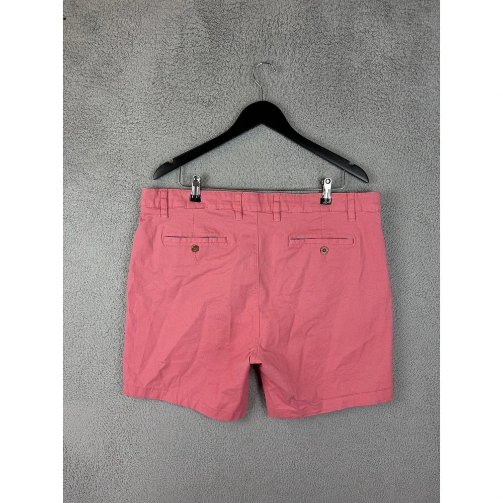 Tailor Vintage Greenwich Chino Shorts Mens 38 Pink Stretch 9 Inseam Casual Golf